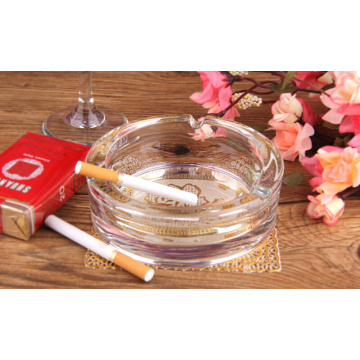 Haonai Round Clear Glass Cigarette Cigar Ashtray - Set of 4(Diameter 16/12.4/10.7/9cm)